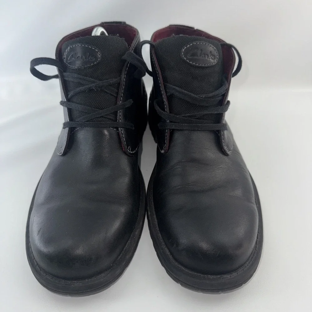 Clarks Kyros Limit‎ Black Leather Chukka Boots Men's 10.5 Ankle Lace Up Classic
